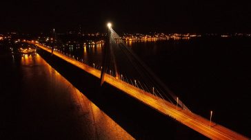Vialidad Nacional inicia los trabajos de reparación del alumbrado público en el puente internacional San Roque