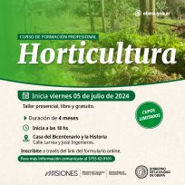Inscripciones Abiertas a cursos de formación en Piscicultura, Horticultura y Apicultura