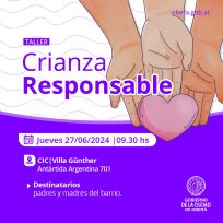 OBERÁ: Se realizará un Taller de Crianza Responsable en Barrio Villa Günther 