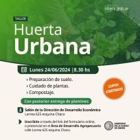 Inscripciones abiertas al Taller de Huertas Urbanas en Oberá: «Aprendé a cultivar en espacios pequeños»