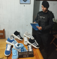 La Patrulla Motorizada recuperó zapatillas robadas de un comercio obereño