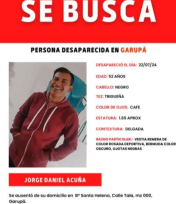 Continua la búsqueda de Jorge Acuña, la policía investiga bajo la hipótesis de un posible homicidio planificado