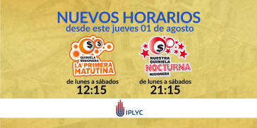 Desde el 1 de agosto La Primera Matutina y la Nocturna modifican horario