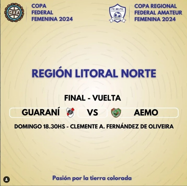 AEMO define al campeón de la región Litoral Norte del Federal Femenino