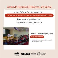 Ciclo de Charlas: La influencia de la Inmigración, en la arquitectura local