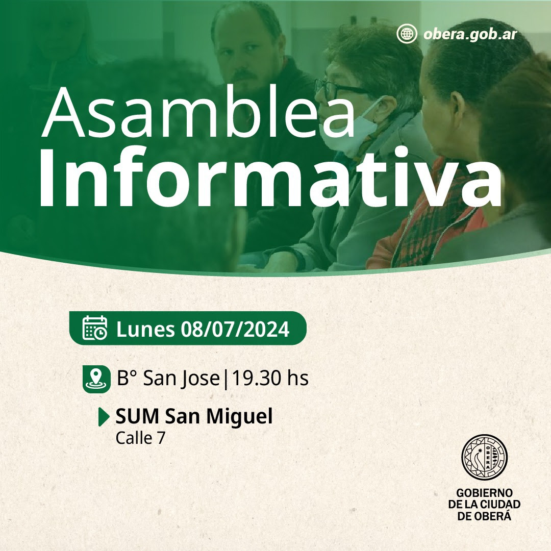 OBERÀ: Asamblea informativa en el Barrio San José