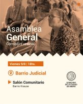OBERÁ: Vecinos del barrio Judicial tendrán su Asamblea General y elegirán sus autoridades