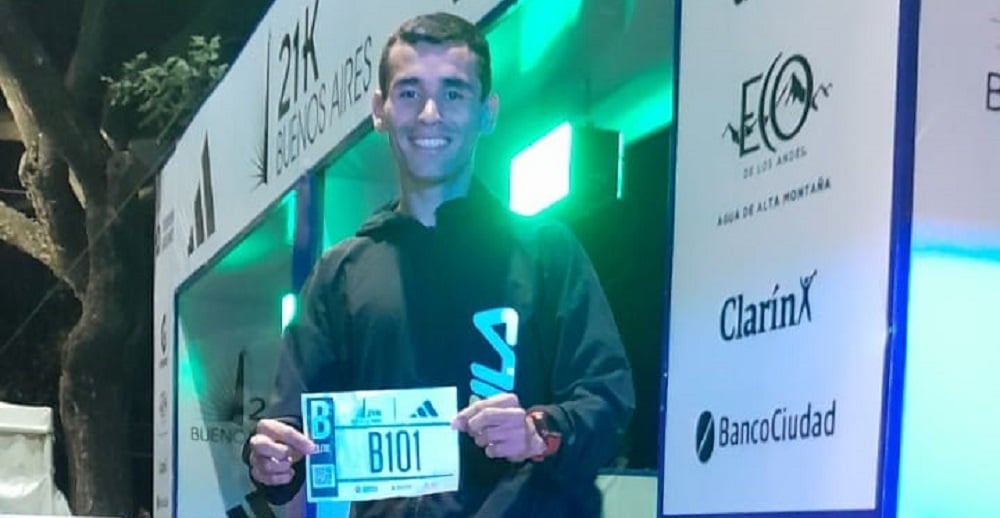 El obereño Agustín Da Silva, rompió un récord provincial en la Media Maratón de Buenos Aires