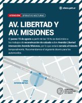  Calles clausuradas por mejoras en diferentes sectores de Oberá, circular con precaución