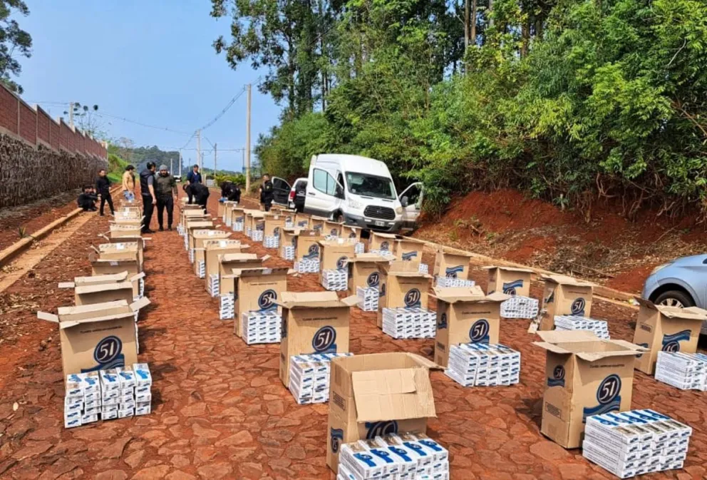 Interceptaron un cargamento de cigarrillos transportado en un furgón robado