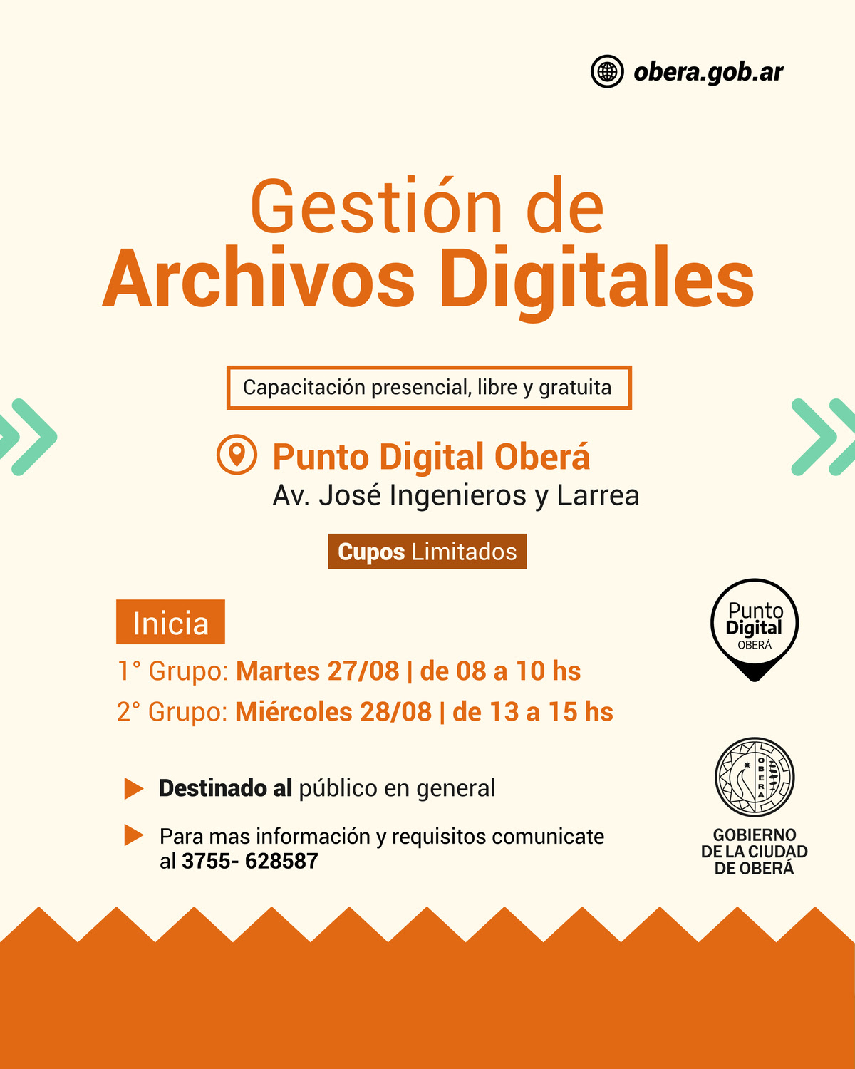 OBERÁ: Taller para aprender gestión de archivos digitales