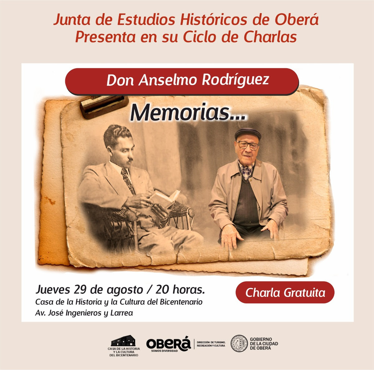 Ciclo de Charlas: Memorias de Don Anselmo