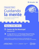 OBERÁ: Se dictará la segunda edición “cuidando la mente”