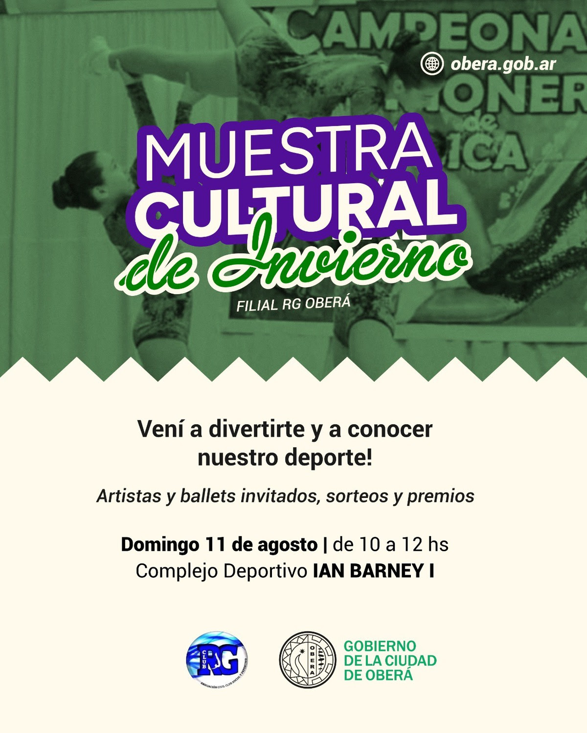 OBERÁ: Muestra cultural de invierno de gimnasia aeróbica, para recaudar fondos