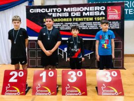 Oberá presente en la 4° fecha del provincial de tenis de mesa