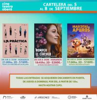 Nueva cartelera del Cine Teatro Oberá – Espacio Incaa