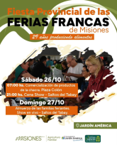 ¡Llega la Fiesta Provincial de las Ferias Francas de Misiones!