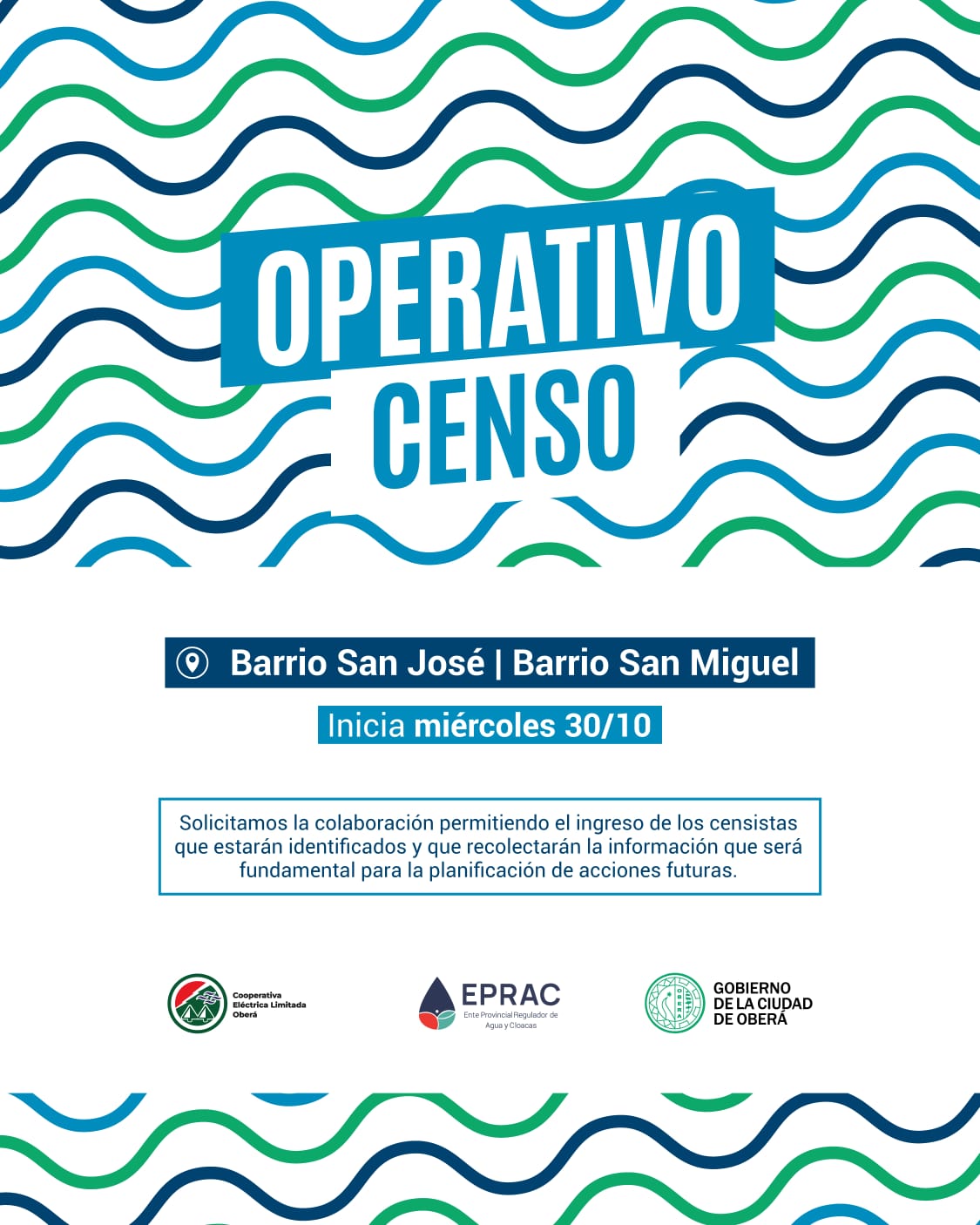 Operativo de Censo en San José y San Miguel, es el siguiente paso para el agua potable