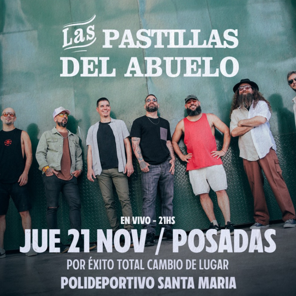 Las Pastillas del Abuelo llegan el jueves 21 a Posadas