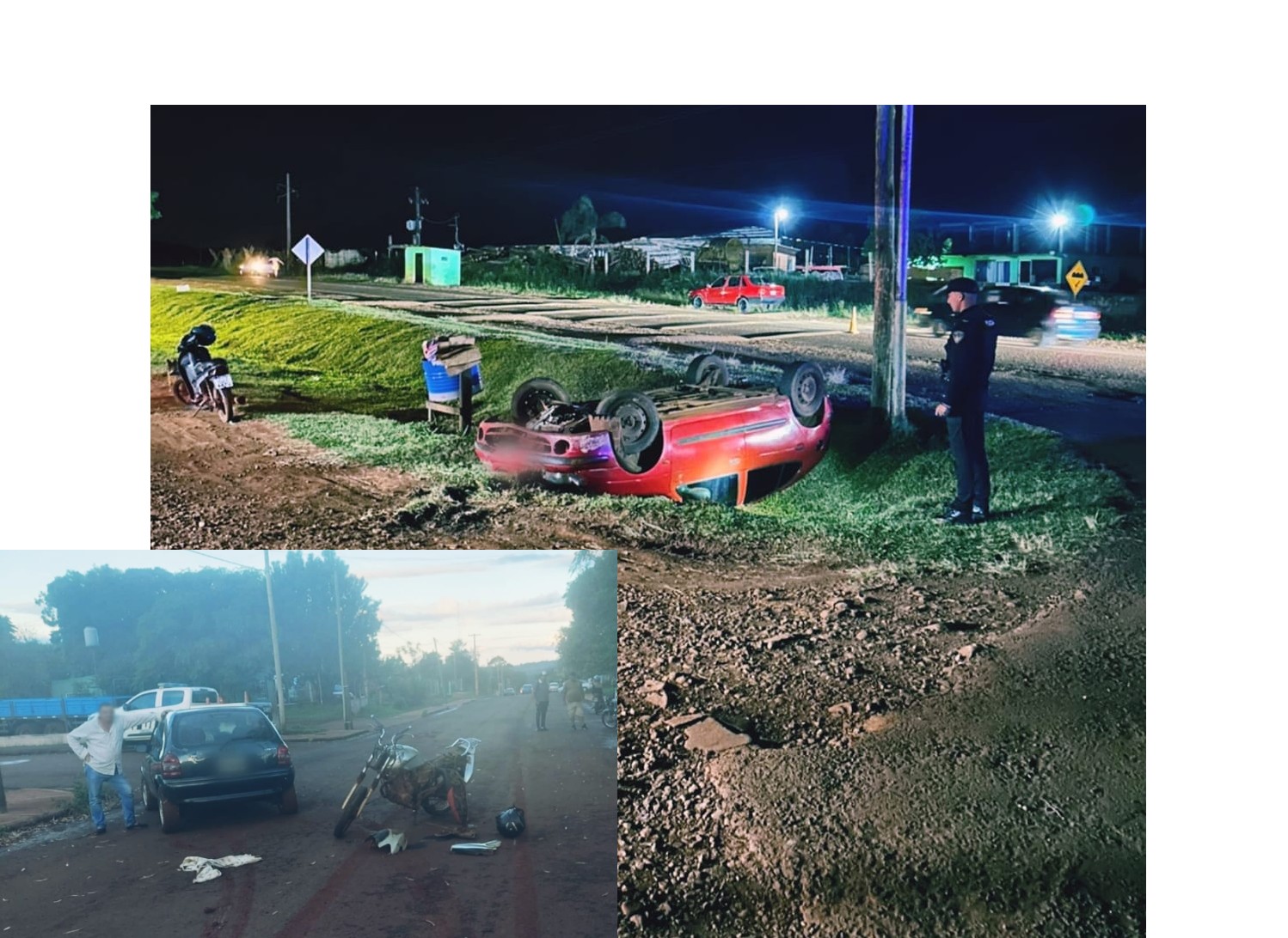 Dos siniestros viales en Los Helechos y Ameghino, el último con una persona lesionada