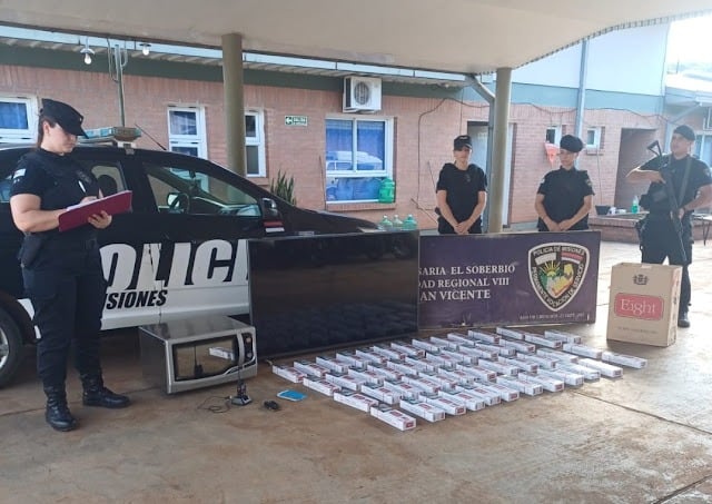 Una denuncia por violencia familiar en El Soberbio resulto en el hallazgo de drogas, cigarrillos de contrabando y un aguantadero de objetos robados