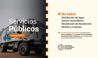 El viernes 8 no habrá servicios públicos en Oberá