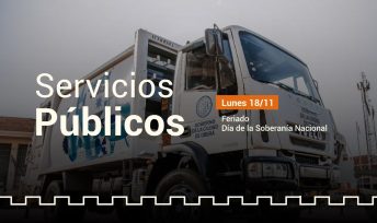 Servicios públicos para el feriado del lunes