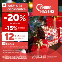 Recuerdan que hasta el 31 diciembre está vigente el programa especial Ahora Fiestas