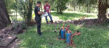 La policía recuperó objetos robados en una chacta de Mártires y busca al ladrón