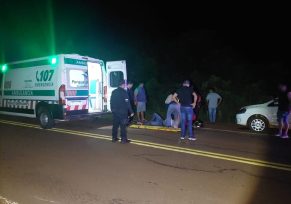 Motociclista sufrió lesiones leves tras ser embestido por un auto sobre ruta provincial 05