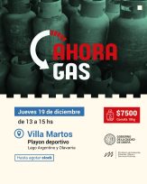 Ahora Gas estará en villa Martos y en el Km 0