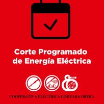 Aviso de corte pogramado de energía en Oberá