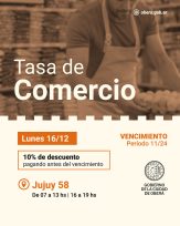 Vencimiento de la Tasa de Comercio