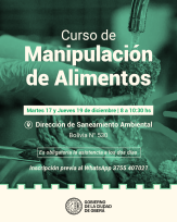 Curso de capacitación en manipulación de alimentos