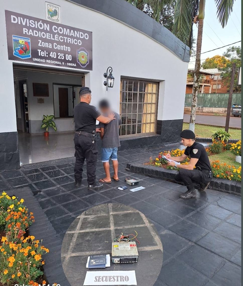 Oberá-Efectivos del Comando Centro recuperaron elementos robados y detuvieron a dos sujetos