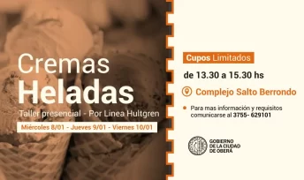 Cocina de Capacitación en Oberá-En verano Taller Cremas Heladas