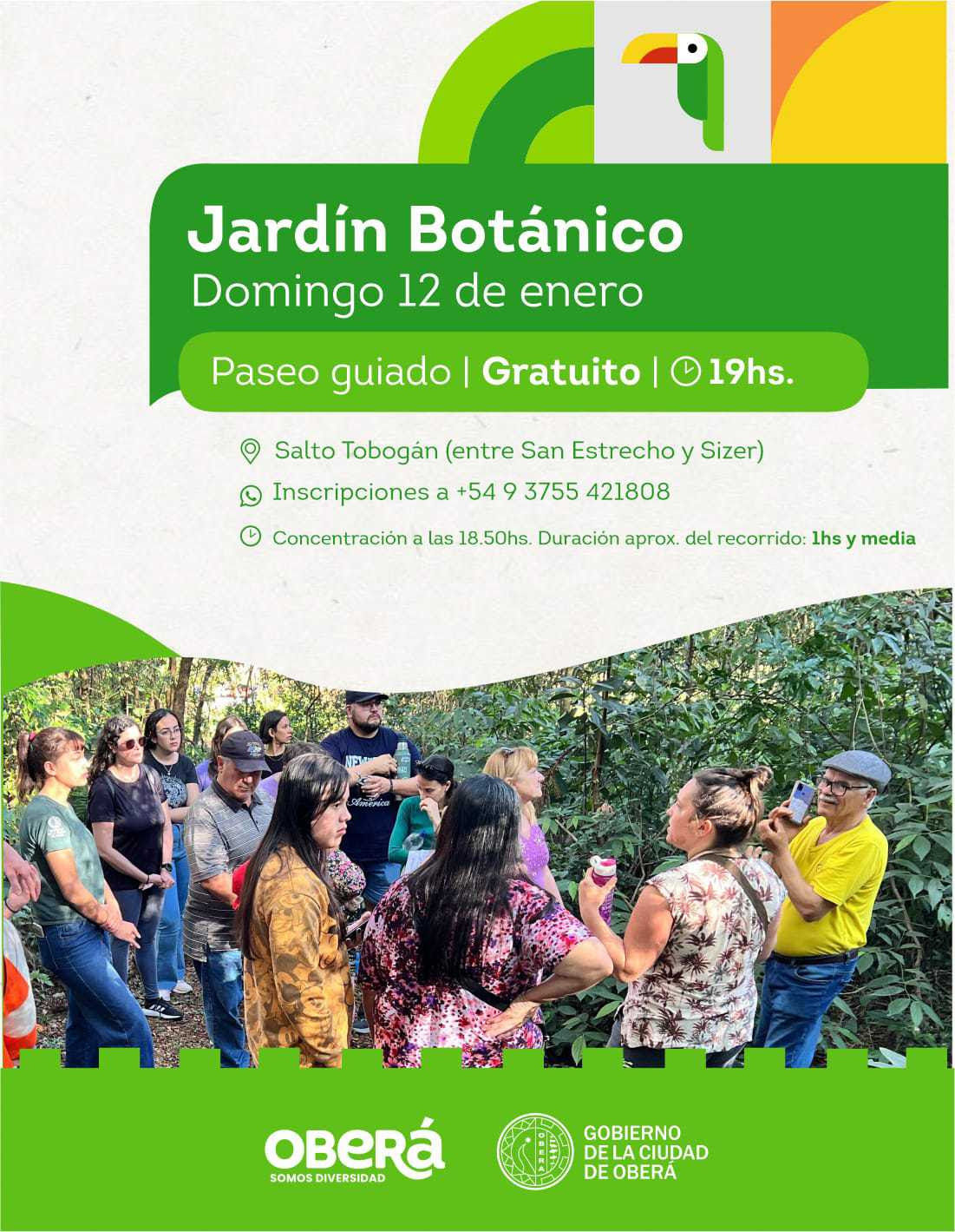 OBERÁ-Este domingo, paseo guiado por el Jardín Botánico