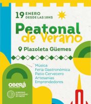 Peatonal de Verano en la plazoleta Güemes