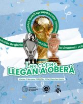 Este viernes estarán en Oberá las copas de la Scaloneta