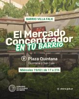Mercado Concentrador estará en Villa Falk