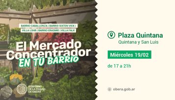 El miércoles, el Mercado Concentrador estará en Villa Falk