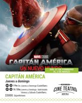 Última semana de Capitán América en el Cine Teatro Oberá