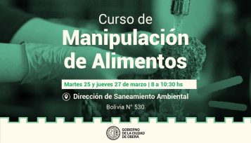 Curso de manipulación de alimentos