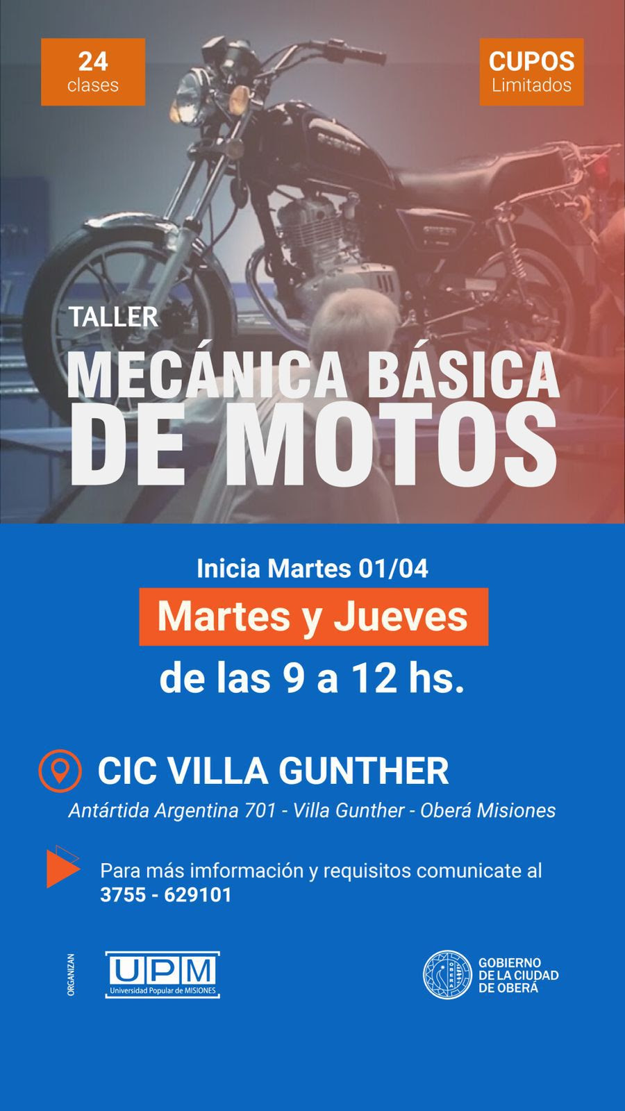 Taller de reparación básica de motos
