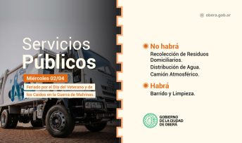 Servicios públicos en el feriado Nacional