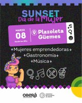 Sunset Día de la Mujer en la plazoleta Güemes