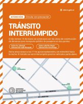 Interrupciones en el tránsito por obras públicas para mejorar el transporte