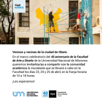 Invitación a la comunidad: Pintada de Murales en la Facultad de Arte y Diseño