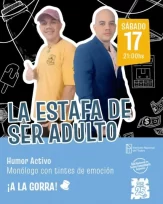 «La estafa de ser adulto»: un monólogo con humor y ternura que llega al Galpón de la Murga del Monte