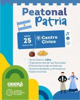 Oberá celebra el 25 de mayo con una gran peatonal Patria